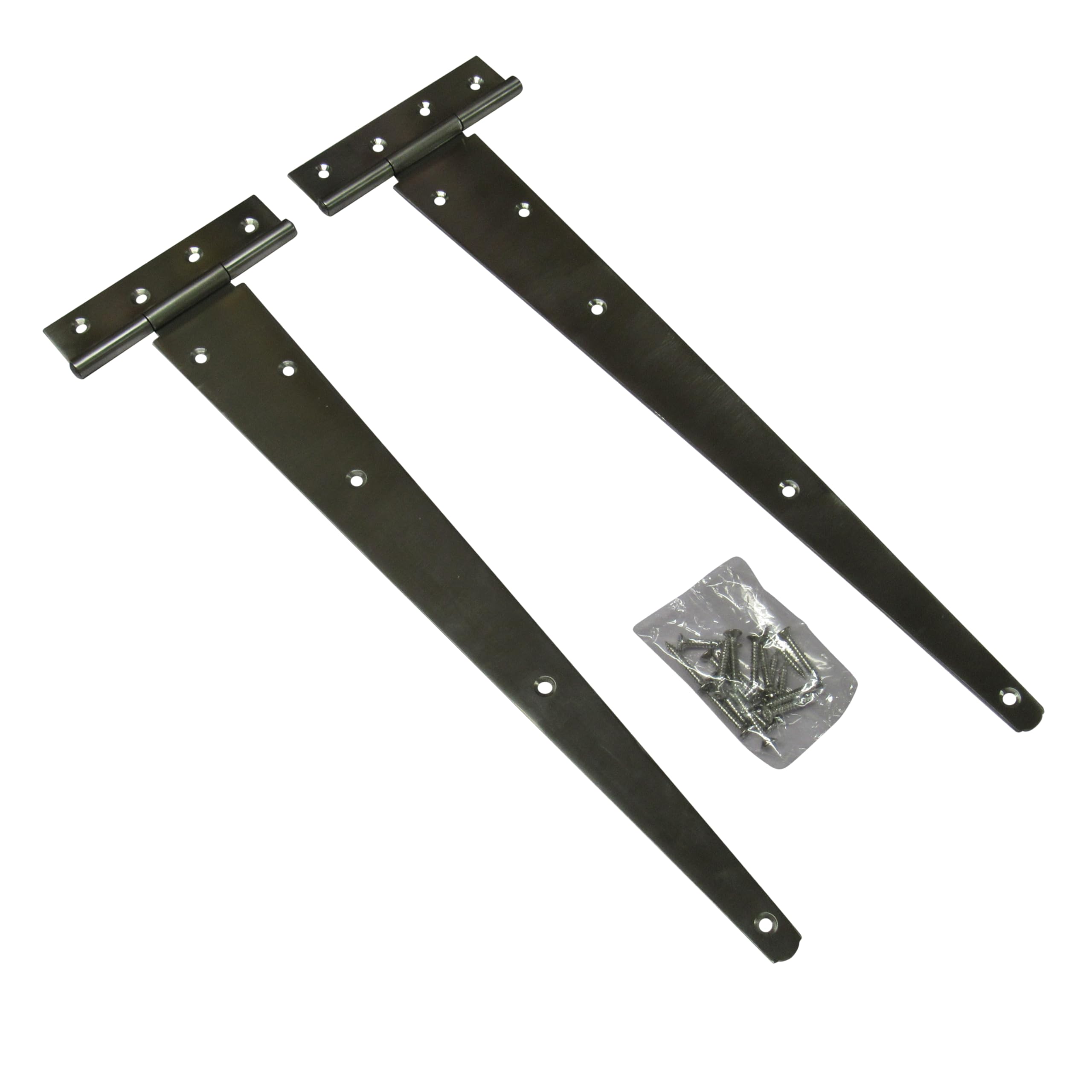 Heavy Duty Tee Hinges Stainless Steel 8", 12" or 18" (Door Gate Shed T-Strap Pair) (12" / 300MM)