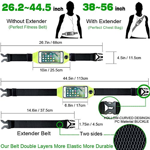 Smartlle Fanny Pack Running Belt Waist Phone Holder/Bag Women Men For Iphone 13 12 11 Pro Max/Xr/Xs Max/X/8/7/6S Plus, Samsung Galaxy S/A/Note, Lg, Moto, All Mobiles Up To 7'',Gym Workout Fitness Gear #TOP1