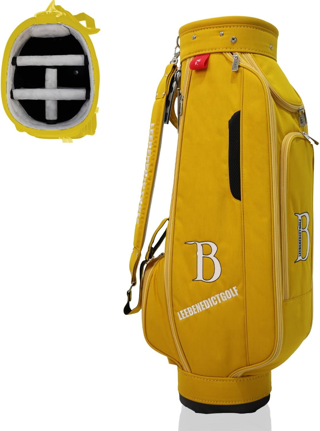 L&B 5 Way Golf Cart Bag, Waterproof Zippers,Golf Bag for Men and Women with Handles and Rain,Caliber 8.5 Inch