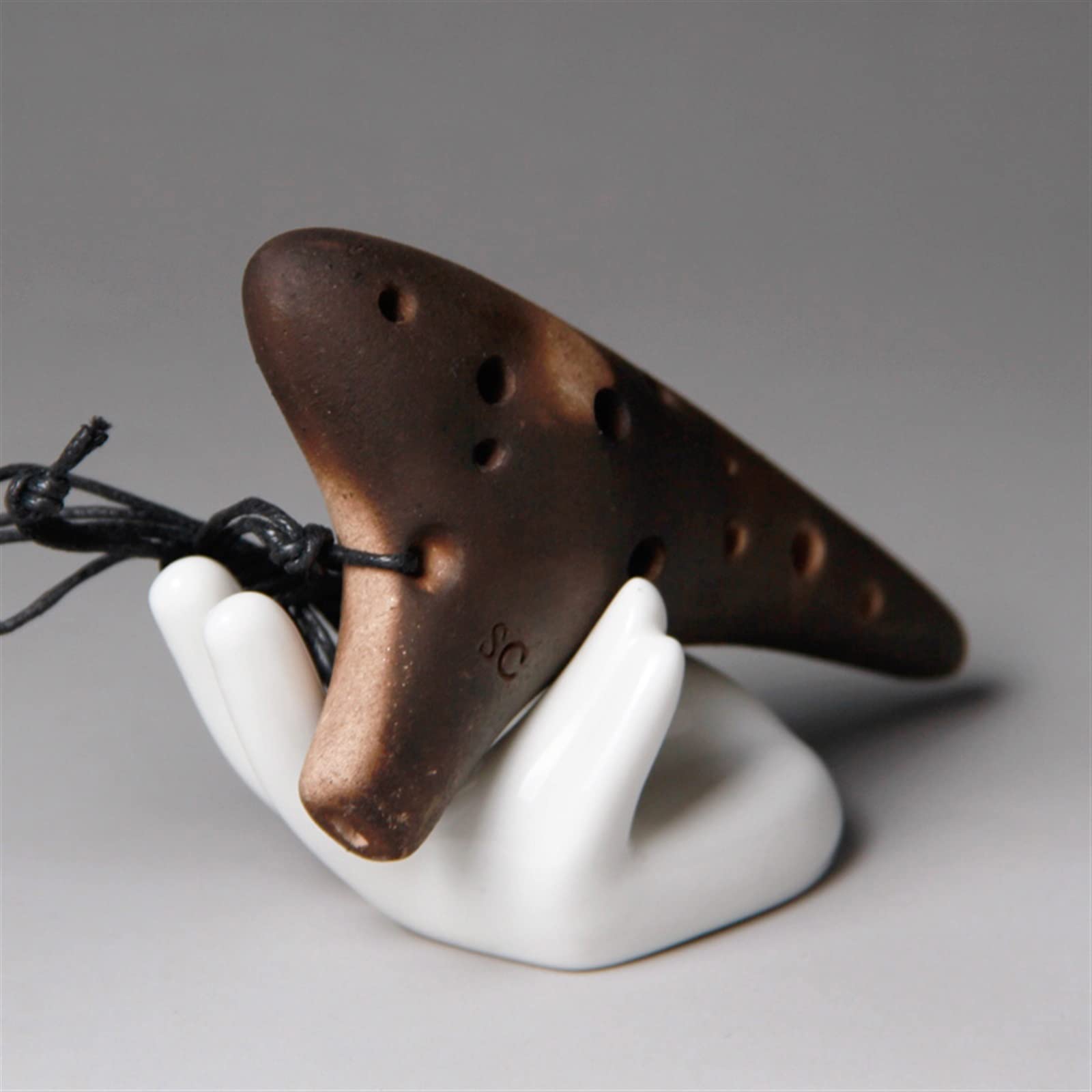 TSTS Type De Jeu Fumé 12 Trous Clé en Do Aigu (SC) Ocarina Instrument À Vent en Poterie À Douze Trous Ocarina Enfant