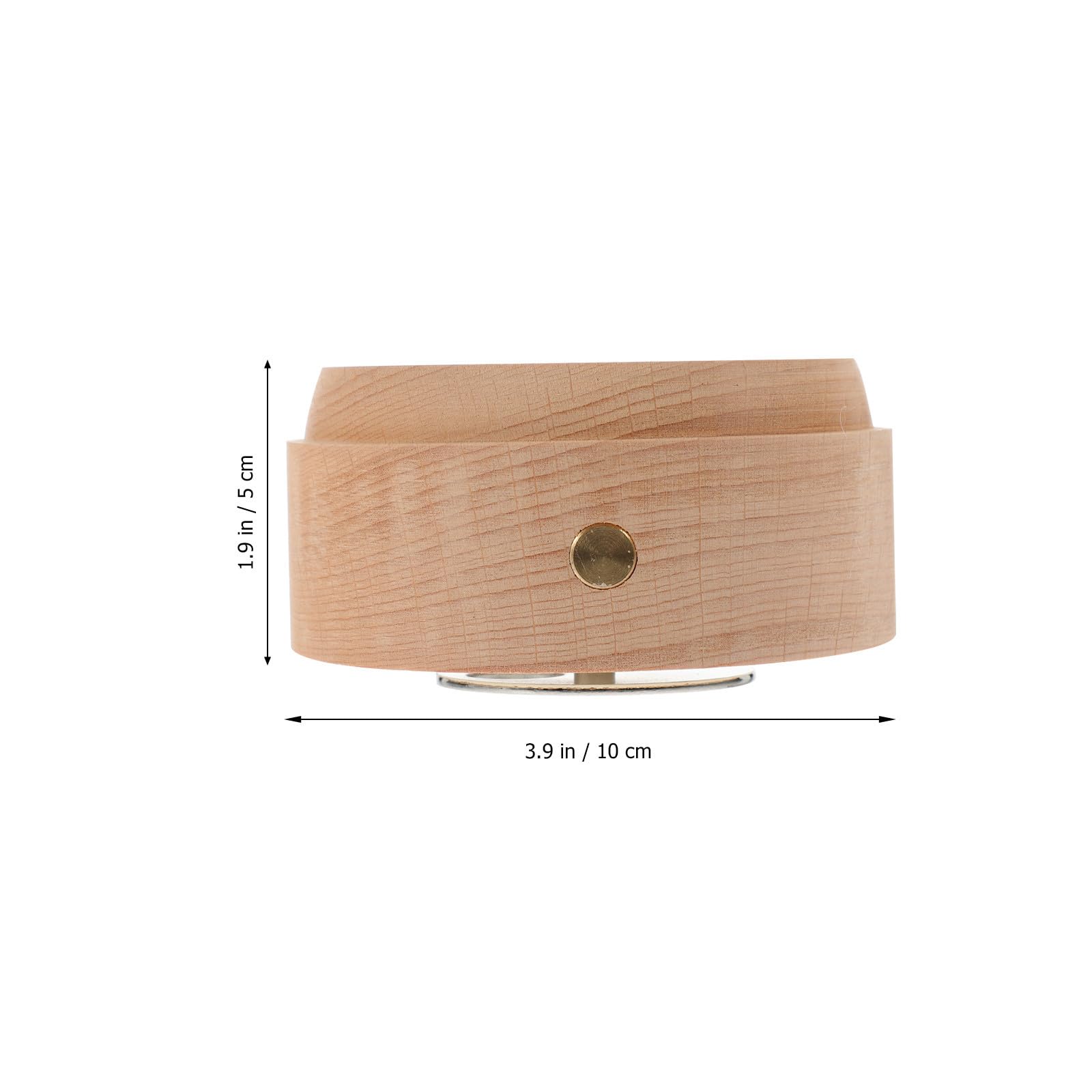 Luxshiny 2 Stück USB Holz Ausstellungsbasis mit LED Beleuchtungsfuß für