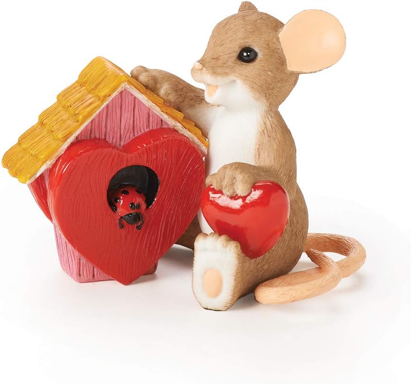 Charming Tails Collection, Home with Love Figure, 2.5" H, Resin and Stone, Durable, Collectibles, Cute Decorative Figurine, Home, Decor