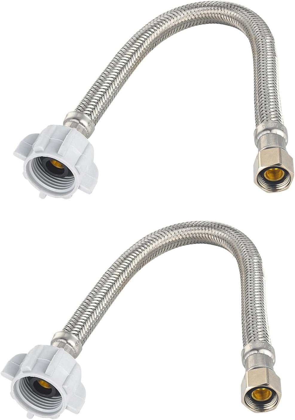 10-Pack EFIELD 16-inch Length Toilet Water Supply Connector Line, Braided Stainless Steel Hose, 7/8 Female Ballcock Thread x 3/8" COMP,(HOSE051-10PCS)