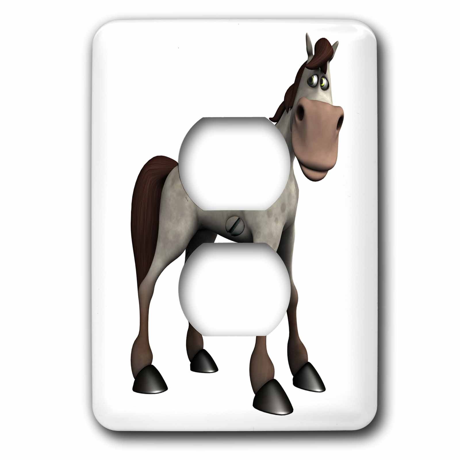 Cheval debout et mouton double plaque de prise de courant 3dRose Lsp_164090_6
