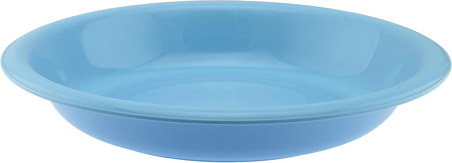 YBM HOME Unbreakable Round Deep Plastic Plate 15-Ounce | Microwavable, Dishwasher Safe, BPA-Free, 33-1166-green