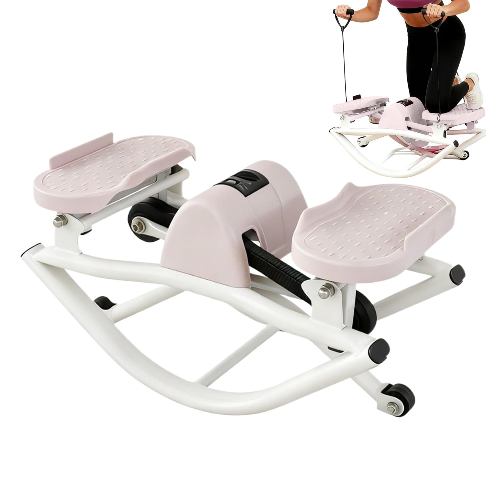 Stepper Fitness Oscillante Esercitatore Core Compatto a Basso Impatto con | Allenamento Gambe Glutei con Movimento Oscillante Per Casa Appartamento Palestra e Soggiorno