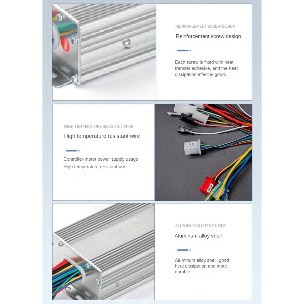 Lot de 2 contrôleurs de moteur 48 V 60 V 500 W 12 Mos MAX 30 A pour vélo électrique, scooter électrique, moto Bldc