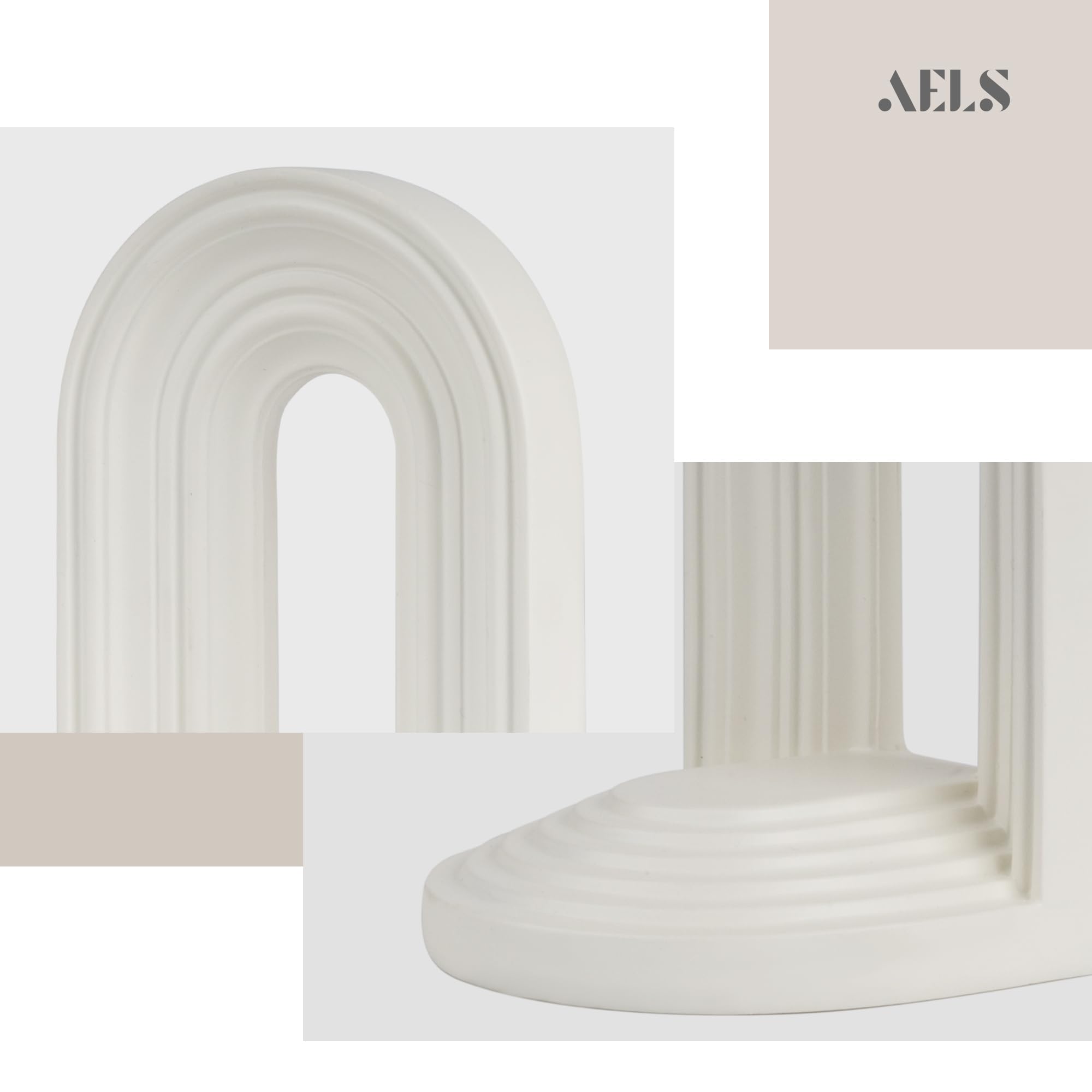 Aazon.co: AELS Ordern Bookends , Id Century Arch Heavy Duty Book Ends, Unique Decorative
