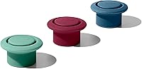 OXO Good Grips 3-Piece Silicone Wine Stoppers - Leakproof Airtight Seal for Wine, Oil & Vinegar Bottles