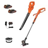 20V MAX&ast; POWERCONNECT Cordless String Trimmer Lawn Edger and Leaf Blower Combo Kit&comma; Includes 2 Batteries and Charger&comma; Weed Wacker Hard Surface Sweeper 10 in&period; &lpar;LCC222&rpar;