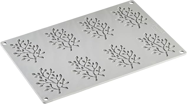 Pavoni Bonsai GG030S Tuile Silicone Mould, 8 Indents, 3 ml Pack of 1