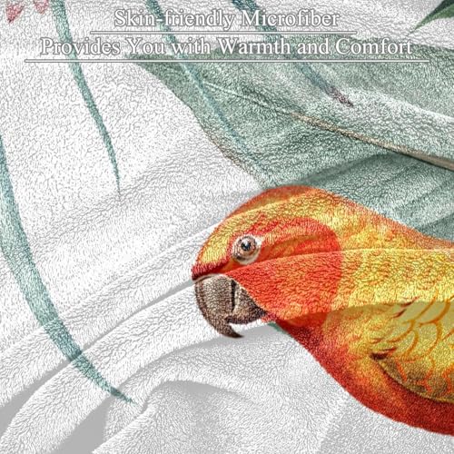 Couverture microfibre oiseau tropical chaude douce jeté de canapé 150x200 - 3