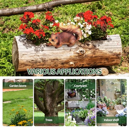 Figurines Écureuil en Résine : Décoration Jardin Durable sans Décoloration - 8