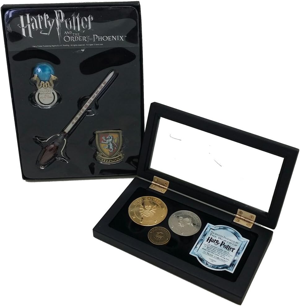 Harry Potter Gringotts Bank Coin Collection Set & Order of the Phoenix 3 Piece Bookmark & Letter Opener Set