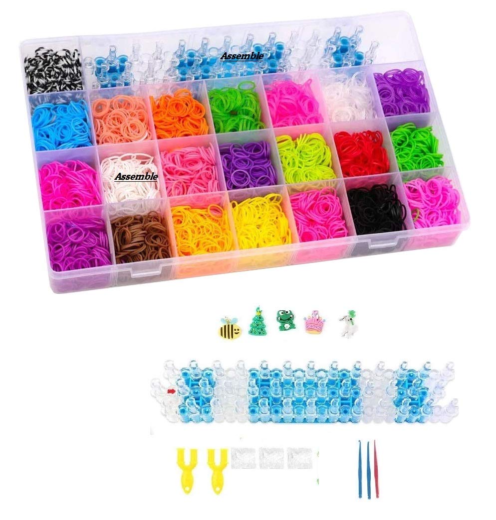 ASSEMBLE Color DIY Loom Band Kit with 4200 Colourful Rubber Bands