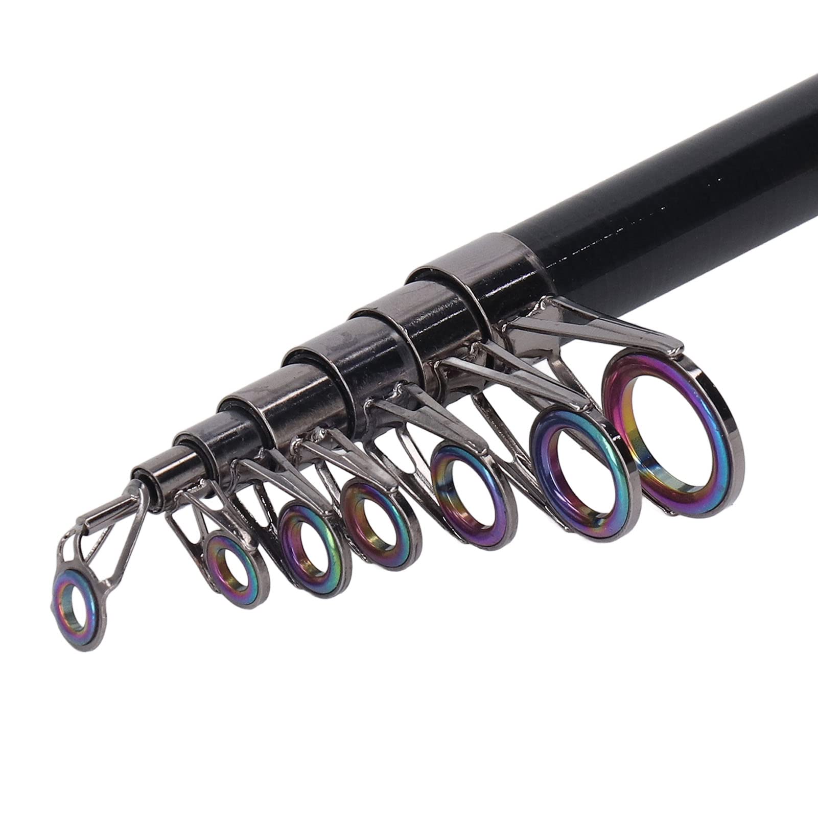 Kit canna da pesca professionale Canna da pesca telescopica leggera in fibra di carbonio con mulinello da spinning Set completo per pesca in acqua dolce e salata Canna da 2