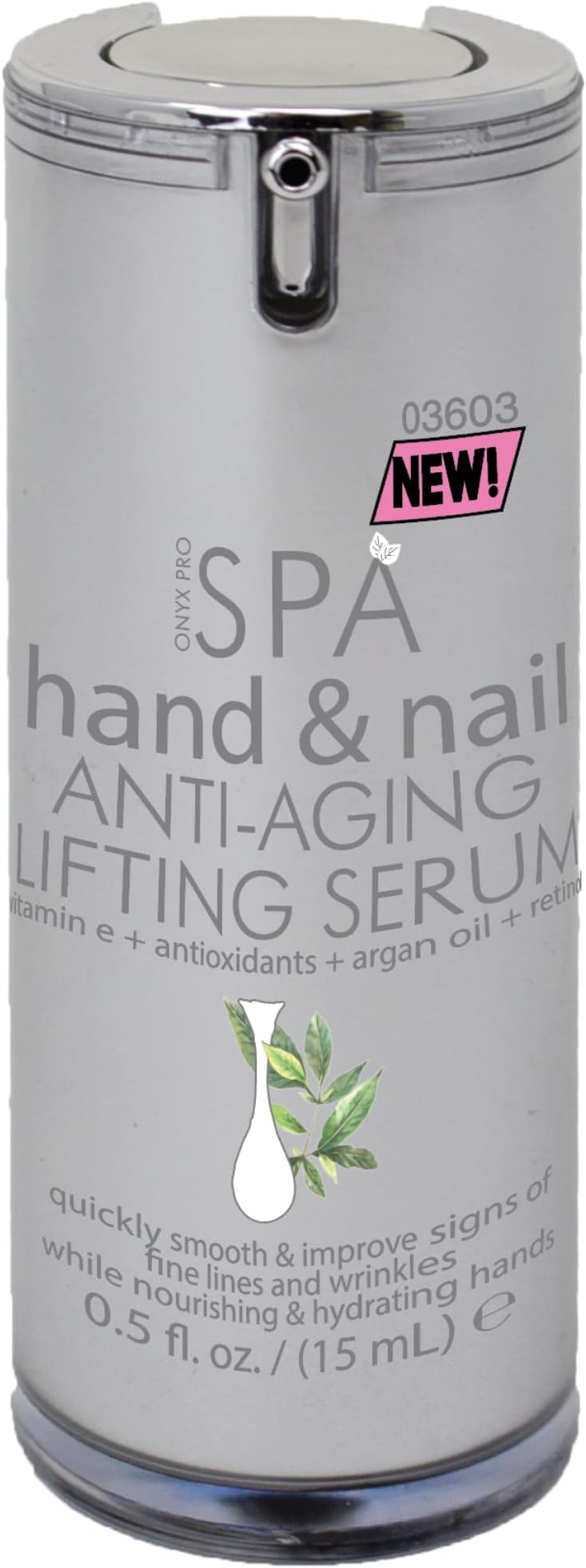 Retinol Anti-Aging Hand Cream for Hands and Nails with Vitamin E 0.5 Fl Oz, Argan Oil - Hand Moisturizer, Lotion for Dry Skin by Onyx Professional