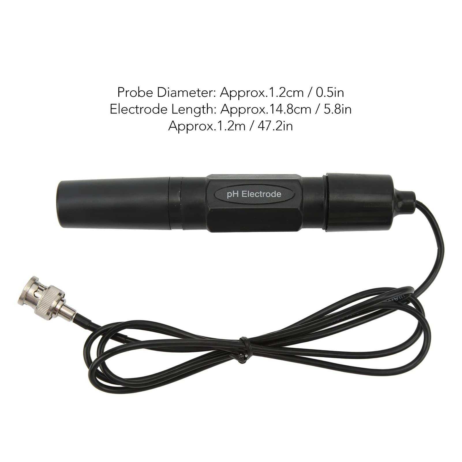 H Electrode Sensor, High Accuracy ABS Meter BNC Connector Electrode Probe Clip Scope Test BNC End Probe (1.2M)