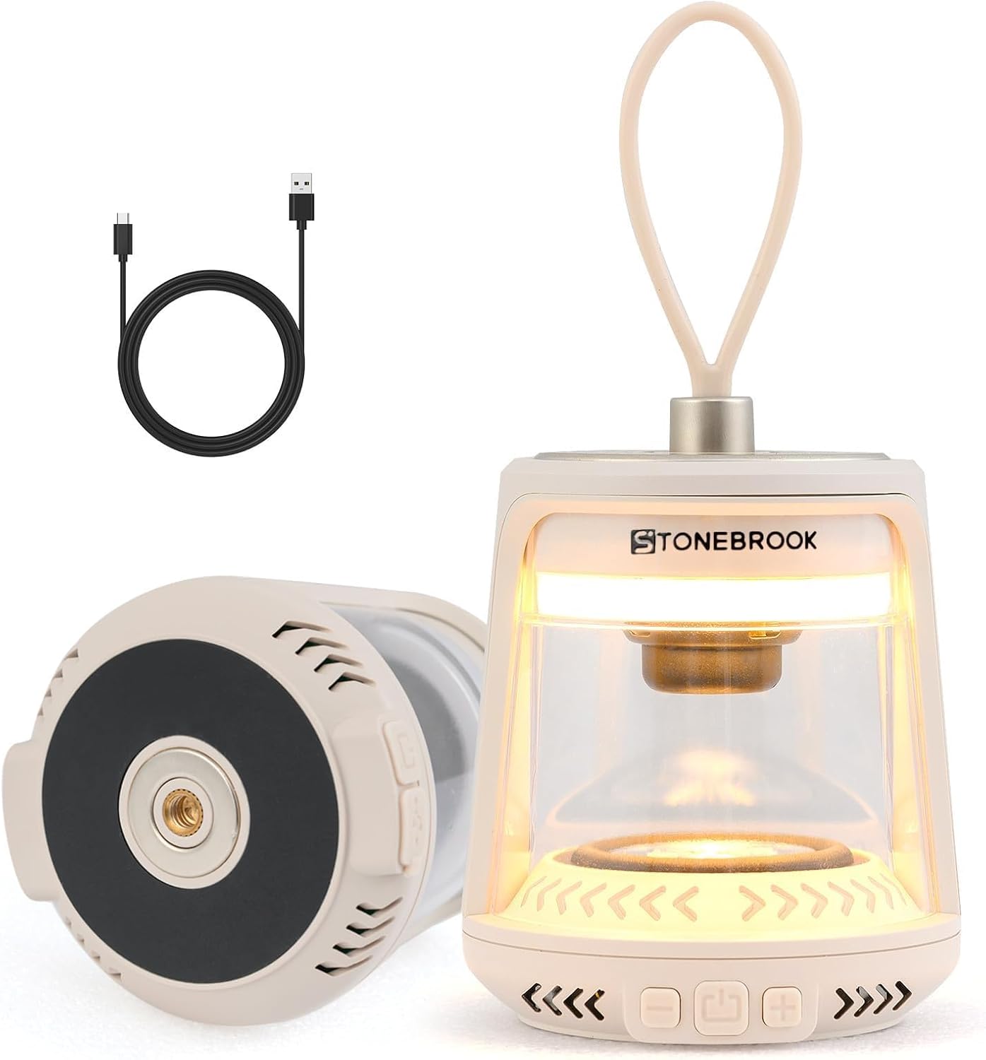 STONEBROOK 2-in-1 Portable Bluetooth Speaker & Lamp | 360° RGB Lights • Magnetic Base • 25 H Playtime • IPX5 Waterproof • Ideal for Outdoor Camping, Hiking, Beach, Home Parties