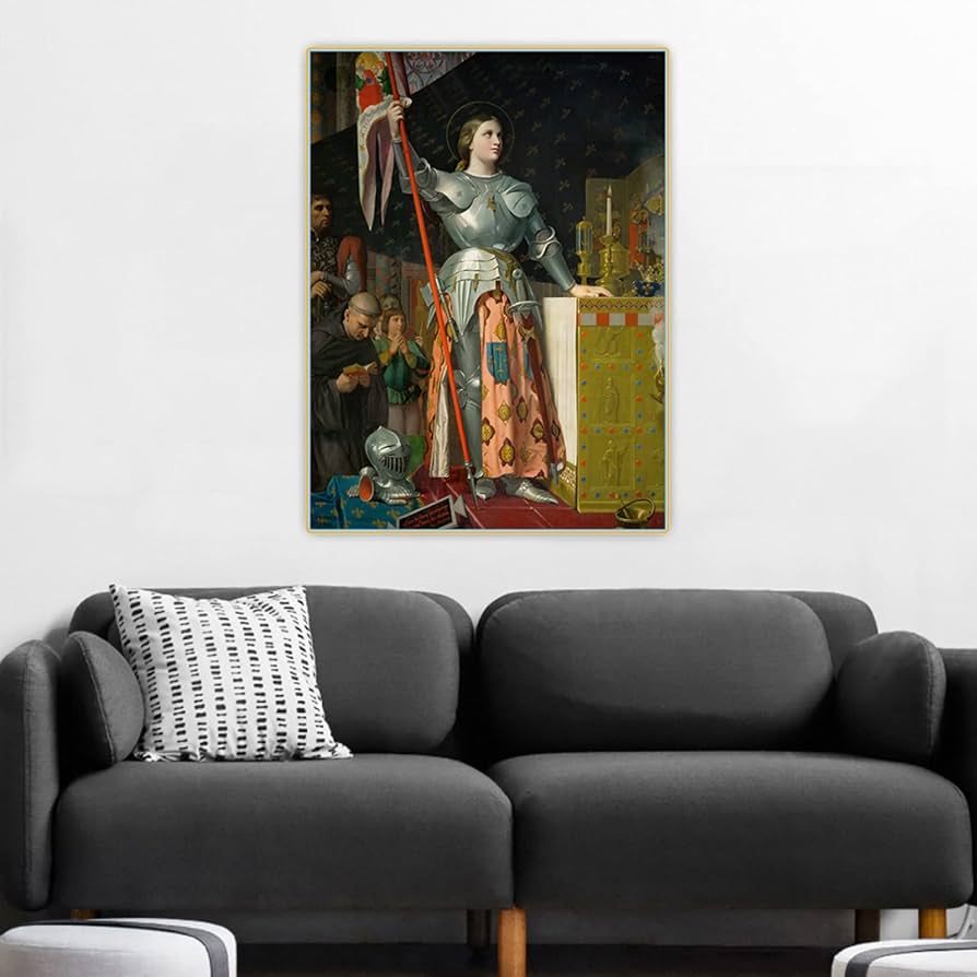 ジャンヌダルクJeanne d'Arcグラッセ絵ポスター絵画額縁付き ジャンヌ・ダルク著『ジャンヌ・ダルク』デジタルダウンロード