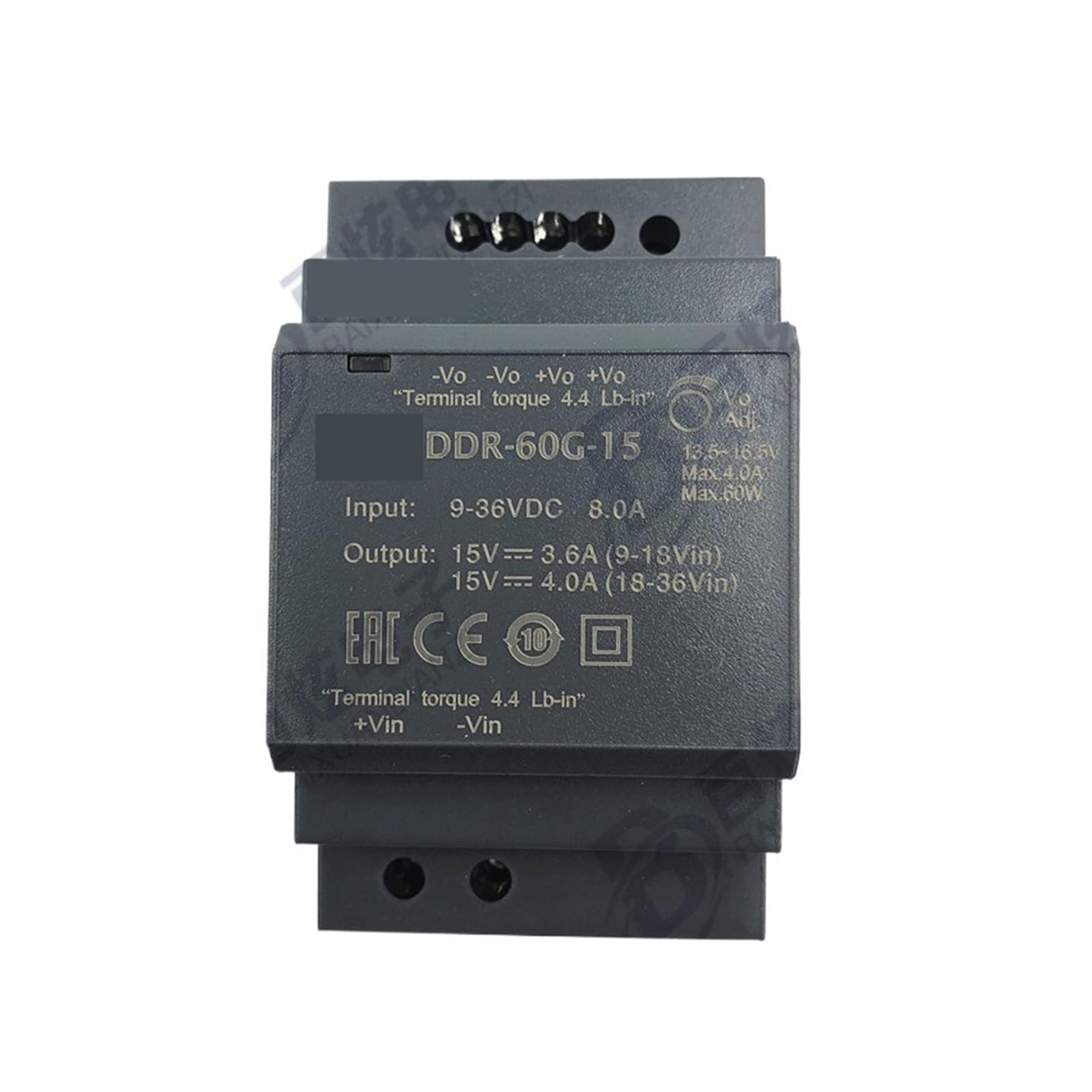Transformateur à découpage DDR-60G-15 pour rail DIN alimentation CC-CC 60W 15V