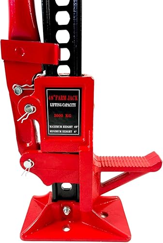 Miniatura 8 de Gato de granja resistente de 48 pulgadas, gato de granja de trinquete de alta elevación, soporte resistente y duradero, capacidad de 6000 libras,