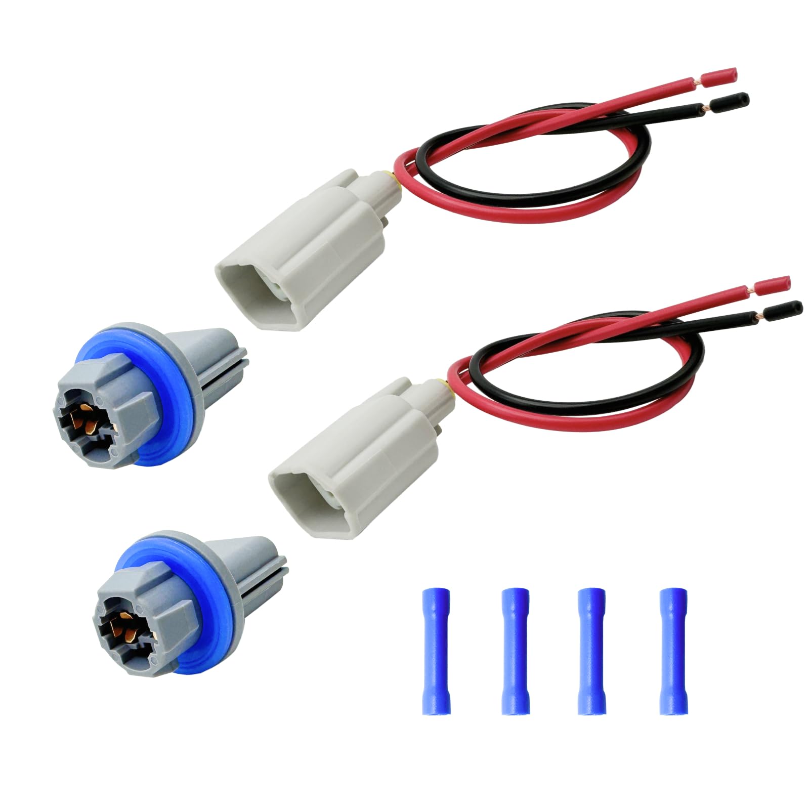 Amazon.com: 2Pcs Rear License Plate Lights Connector Socket & Plug