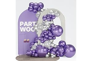 PartyWoo Purple and Silver Balloons for Memorable Celebrations