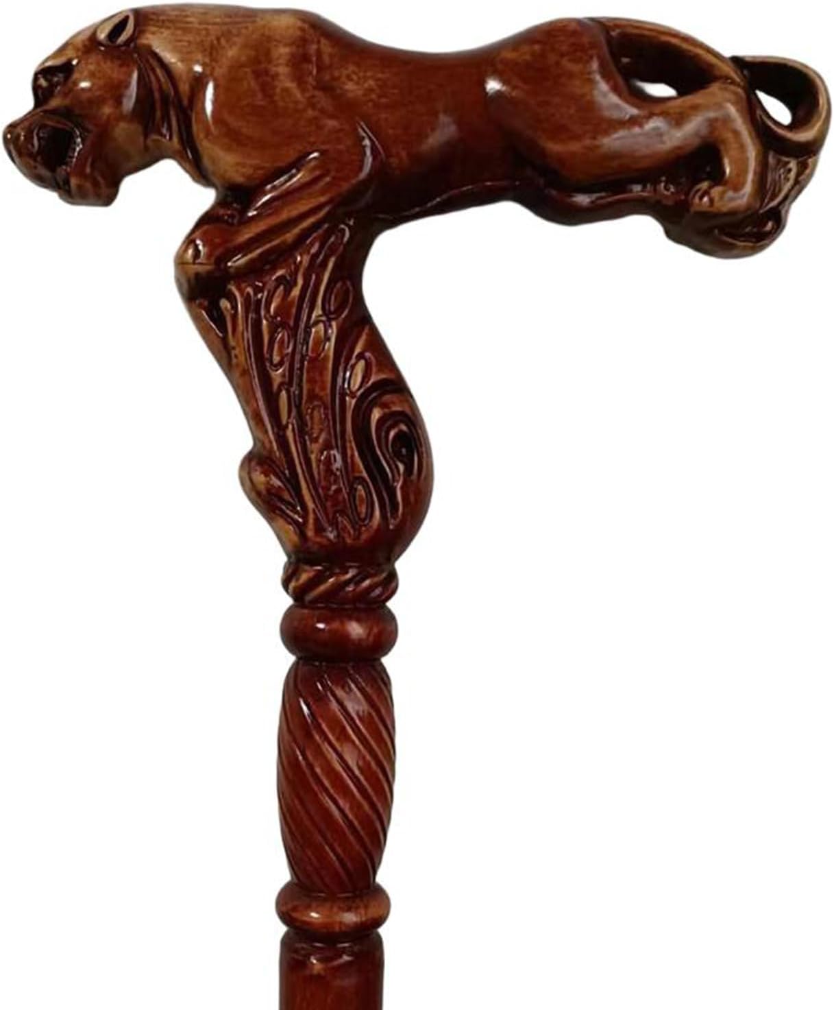 Animal Shape Hand Carved Walking Cane, Wooden Walking Stick Crutches, Comfort Ergonomic Handle Cane for Seniors Gifts, Men Women Old Elderly Walkings Canes(L 35.4", Owl)