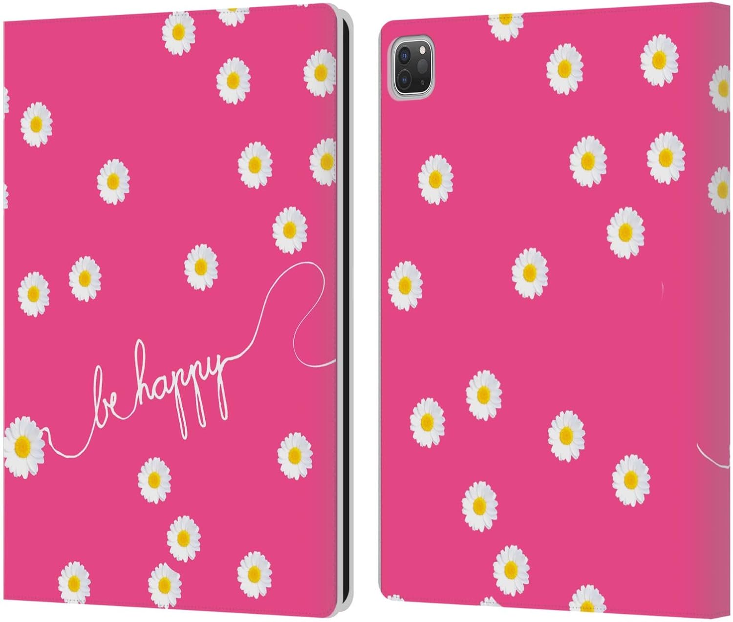 Head Case Designs Officially Licensed Monika Strigel Nude Happy Daisy Leather Wallet Case Compatible with Apple iPad Air 2 (2014)