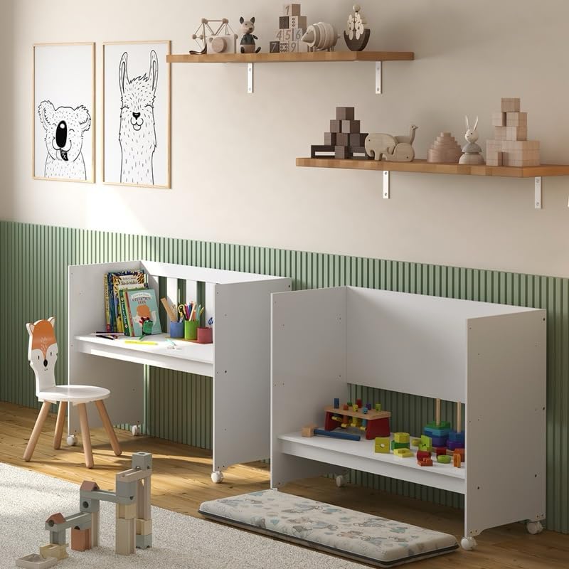Mini Berço Com Colchão E Suporte Para Mosquiteiro Multifuncional 5x1 Rodízios Chiqueirinho (Branco)