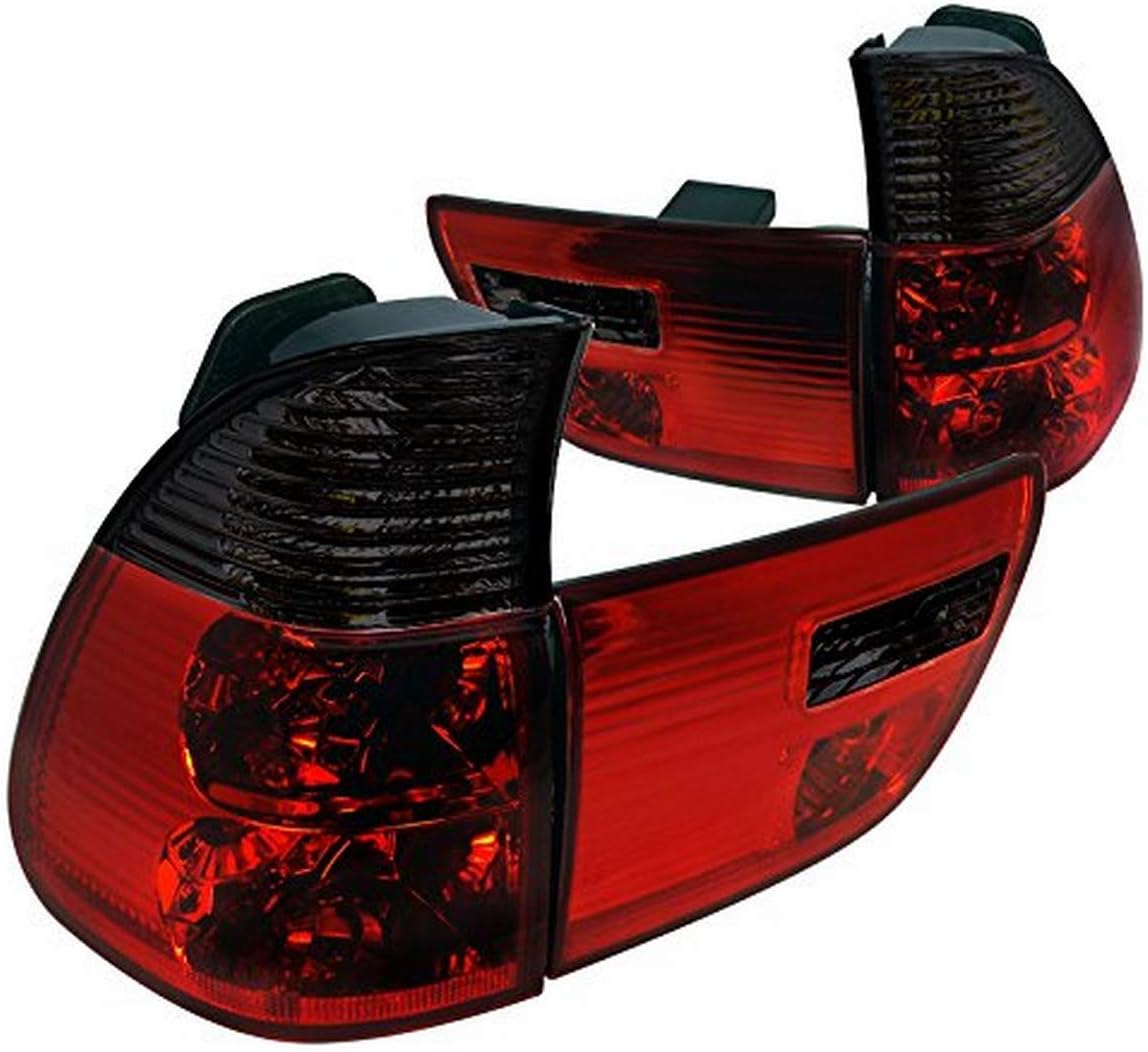 ACANII For 20002006 BMW E53 X5 Red Clear Tail Lights