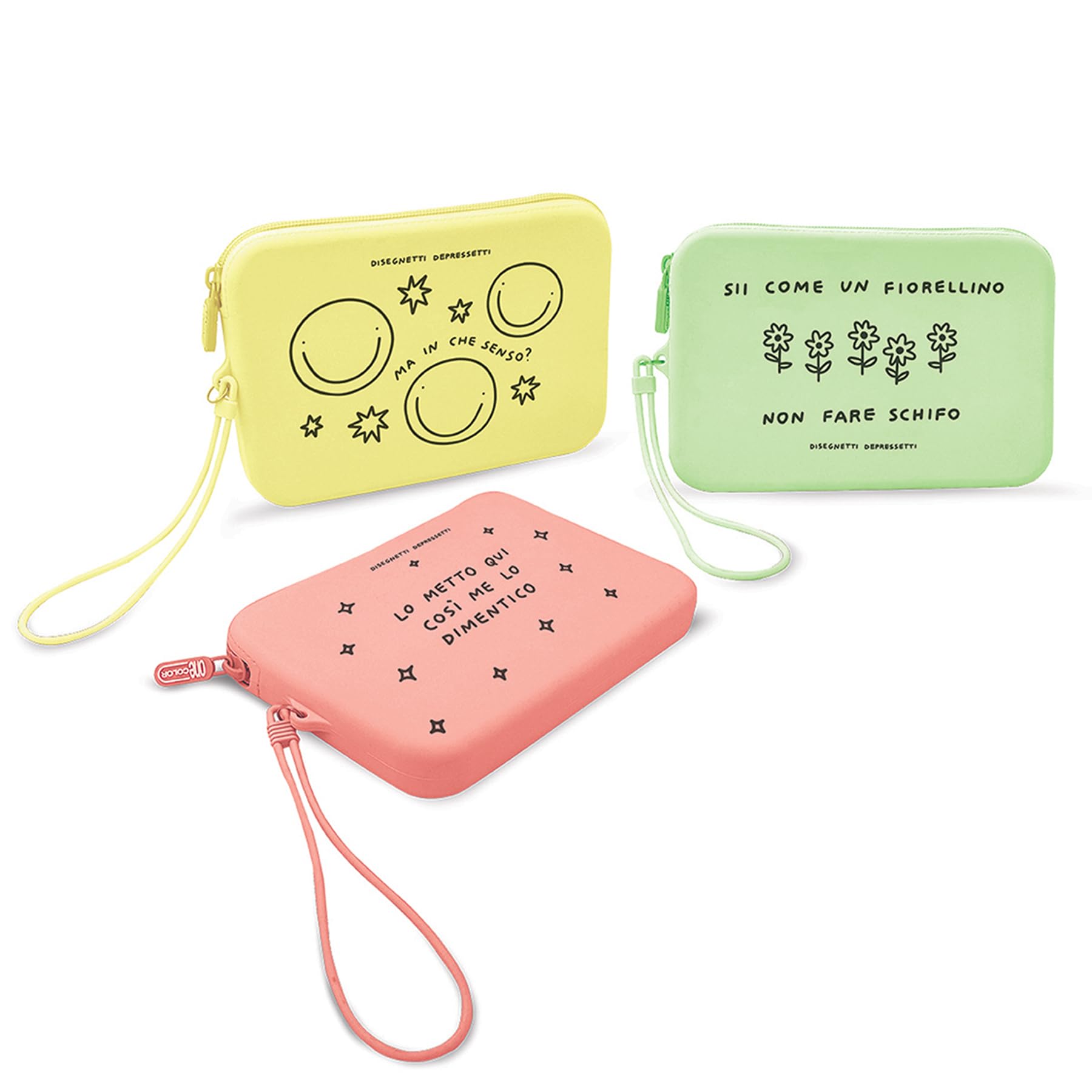 Blasetti - Astuccio DISEGNETTI DEPRESSETTI in silicone - Colore GIALLO