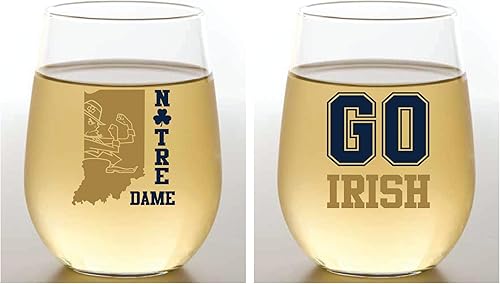 Miniatura 1 de Juego de 2 copas de vino impresas de plástico irrompible sin tallo, de 16 onzas, fabricadas en los Estados Unidos en embalaje de caja a dos aguas,