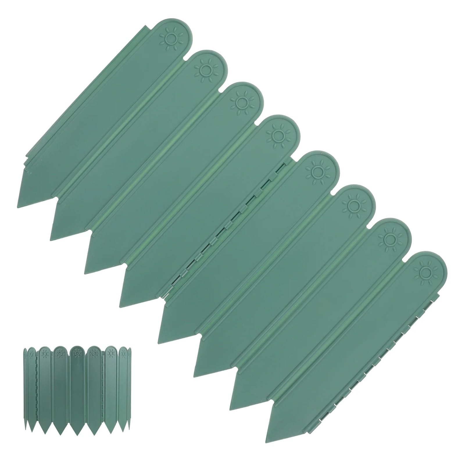 Bordo per aiuole Recinzione da Giardino Cortile Bordo Bordo for Cani Paesaggio in plastica Ornamento Esterno Piccola pianta Multifunzionale(White)