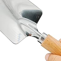 Vista 8 de Pala de jardín para excavación, pala de mango de madera de acero inoxidable antideslizante para plantar césped