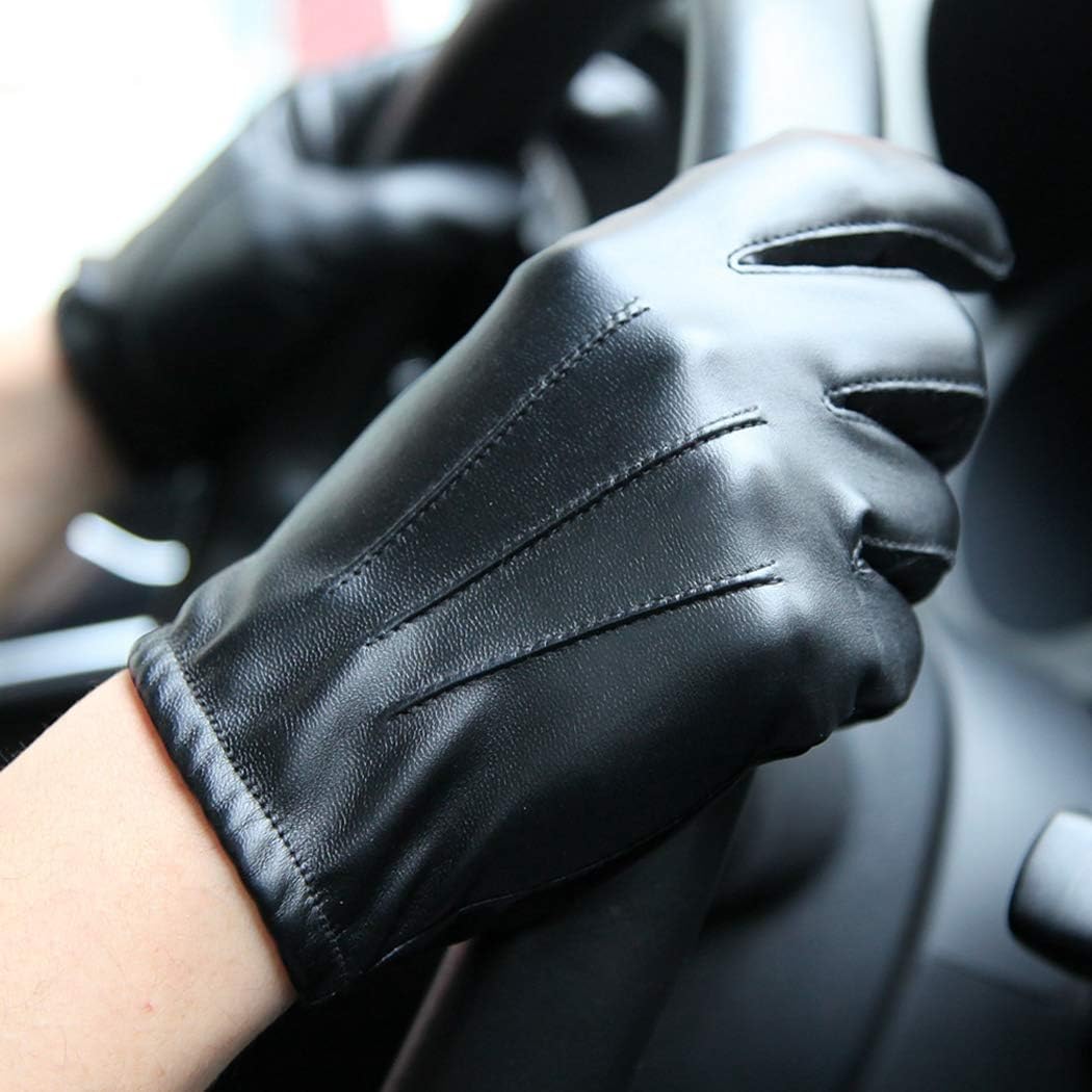 Men's Winter Leather Touchscreen Driving Gloves for Ultimate Warmth and Style