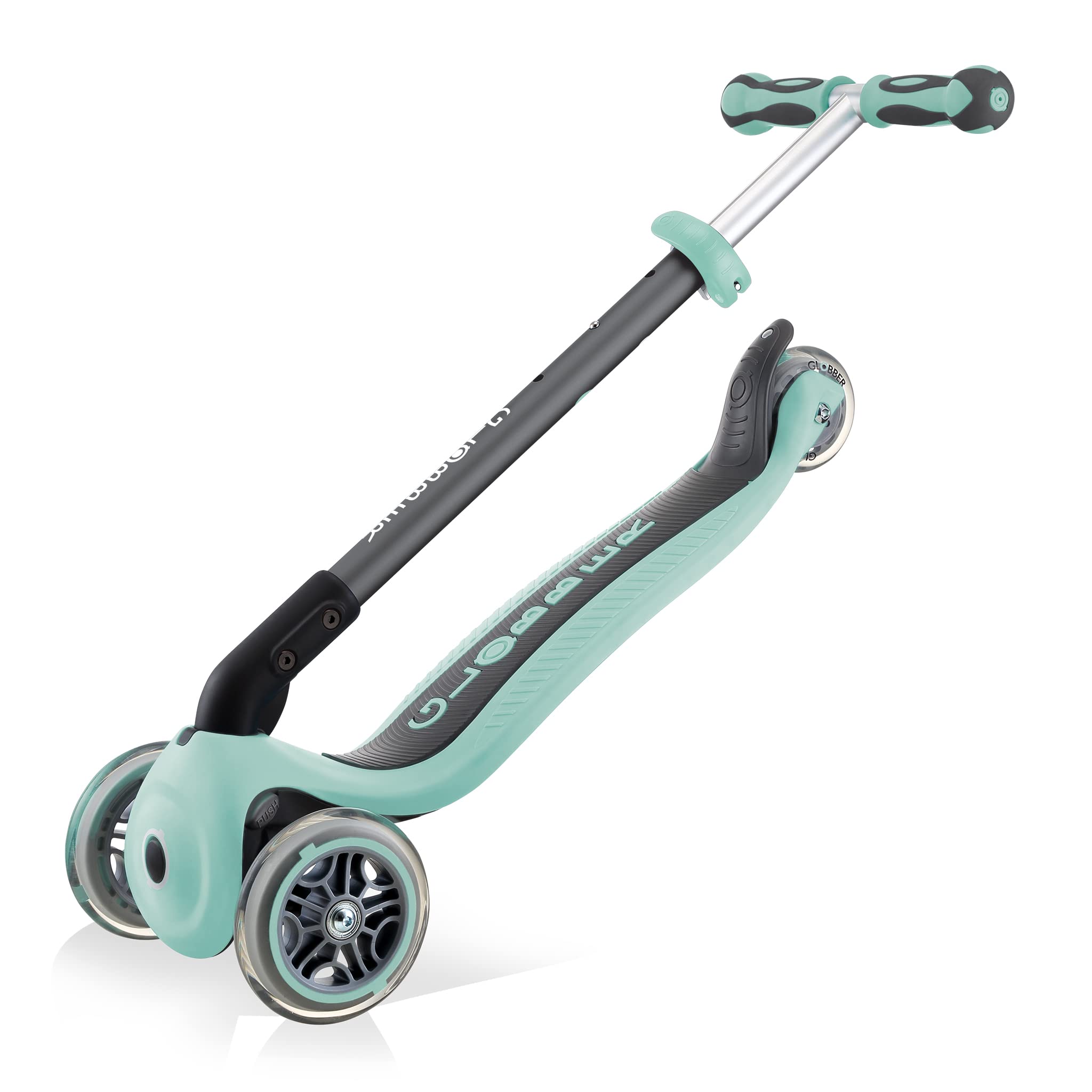 Globber Go•up Deluxe 3-kołowa hulajnoga skalowalna z siedziskiem dla dzieci w wieku od 15 miesięcy do 6 lat, dla młodzieży unisex
