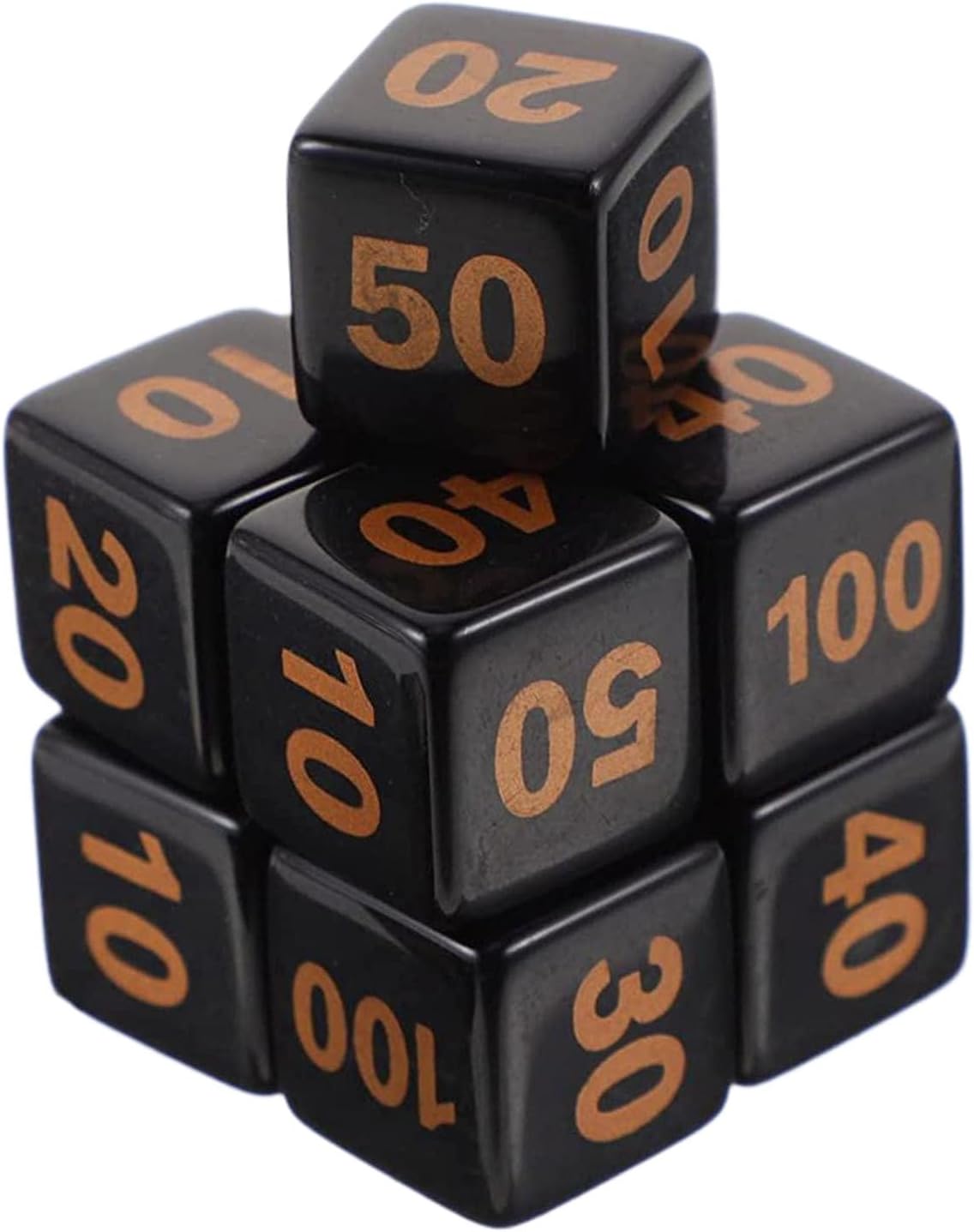 14mm Dices Set Colorful Six Sided Cubes with Large Number Playings Round Block Kids Math Teaching Educational Toy Board Game