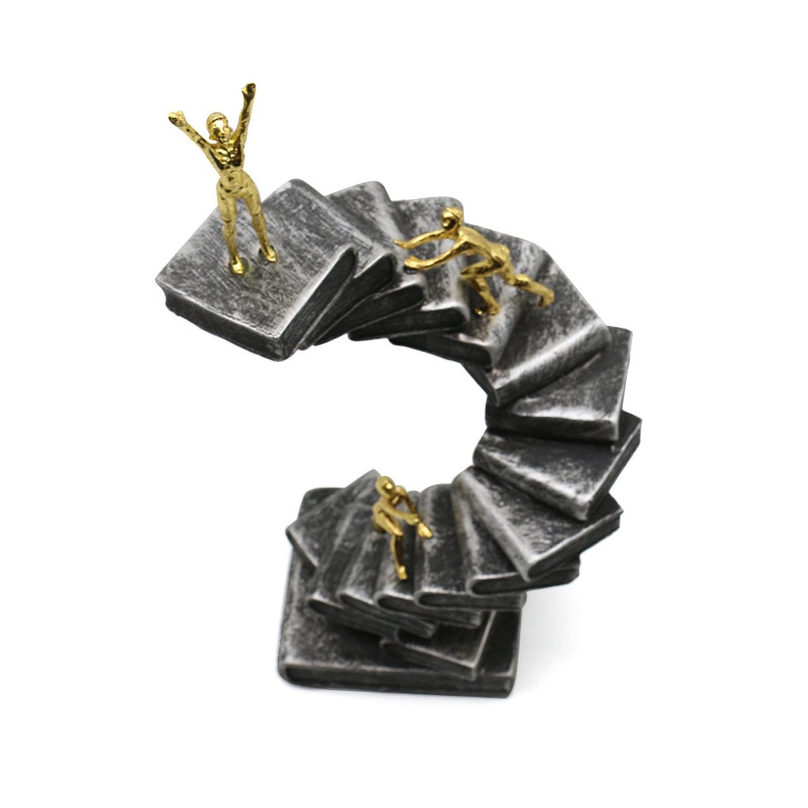 Denker Figur, Kletternde Buchleiter Statue für Heimdekorationsstudio