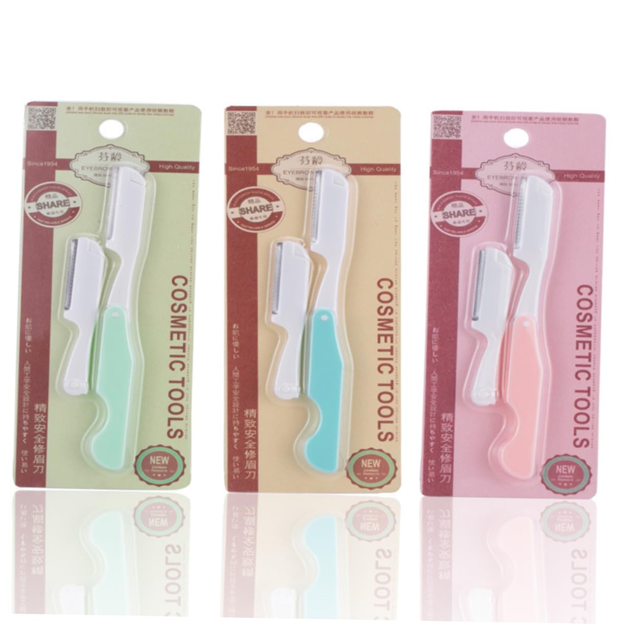 OSOLADY Facial Razor for Women Eyebrow Razor Knife Hair Remover for Face with Non-Slip Handle Perfect for Travel Random Color