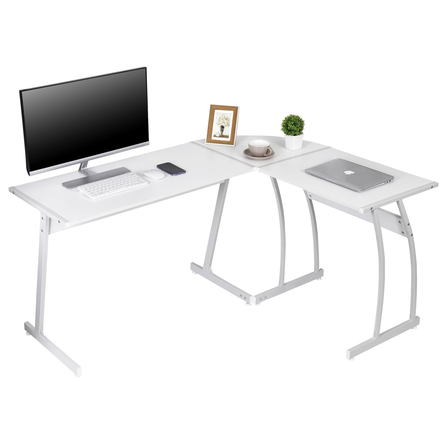 ZENY 58 L-Shaped Gaming Desk Computer Corner Desk Reversible Table Home Office Desk PC Workstation Study Writing Desk