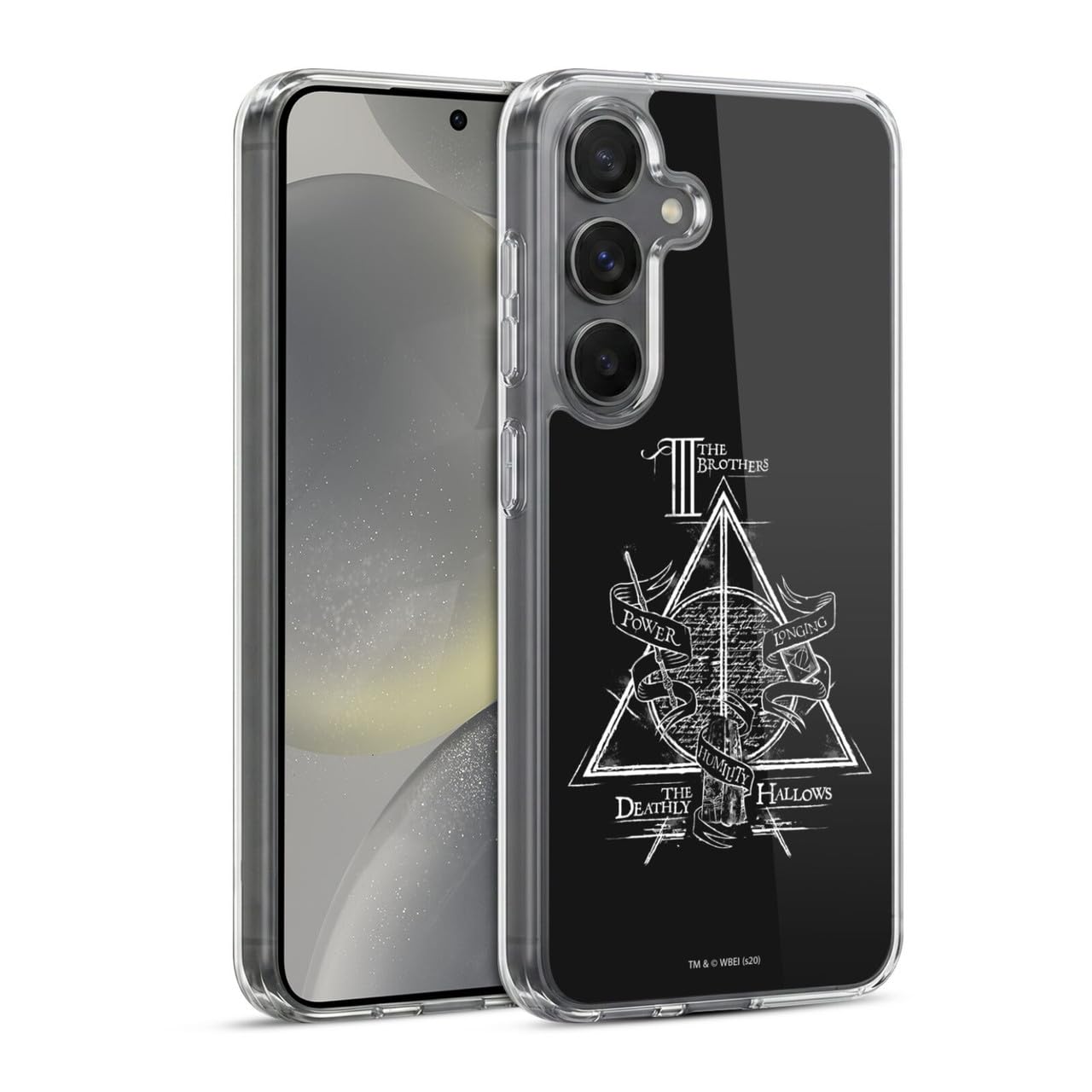Head Case Designs Licenza Ufficiale Harry Potter Symbole Triangolo Deathly Hallows XIV Custodia in Gel [Protezione di Grado Militare] Compatibile con Samsung Galaxy S24 5G E Compatibile con MagSafe