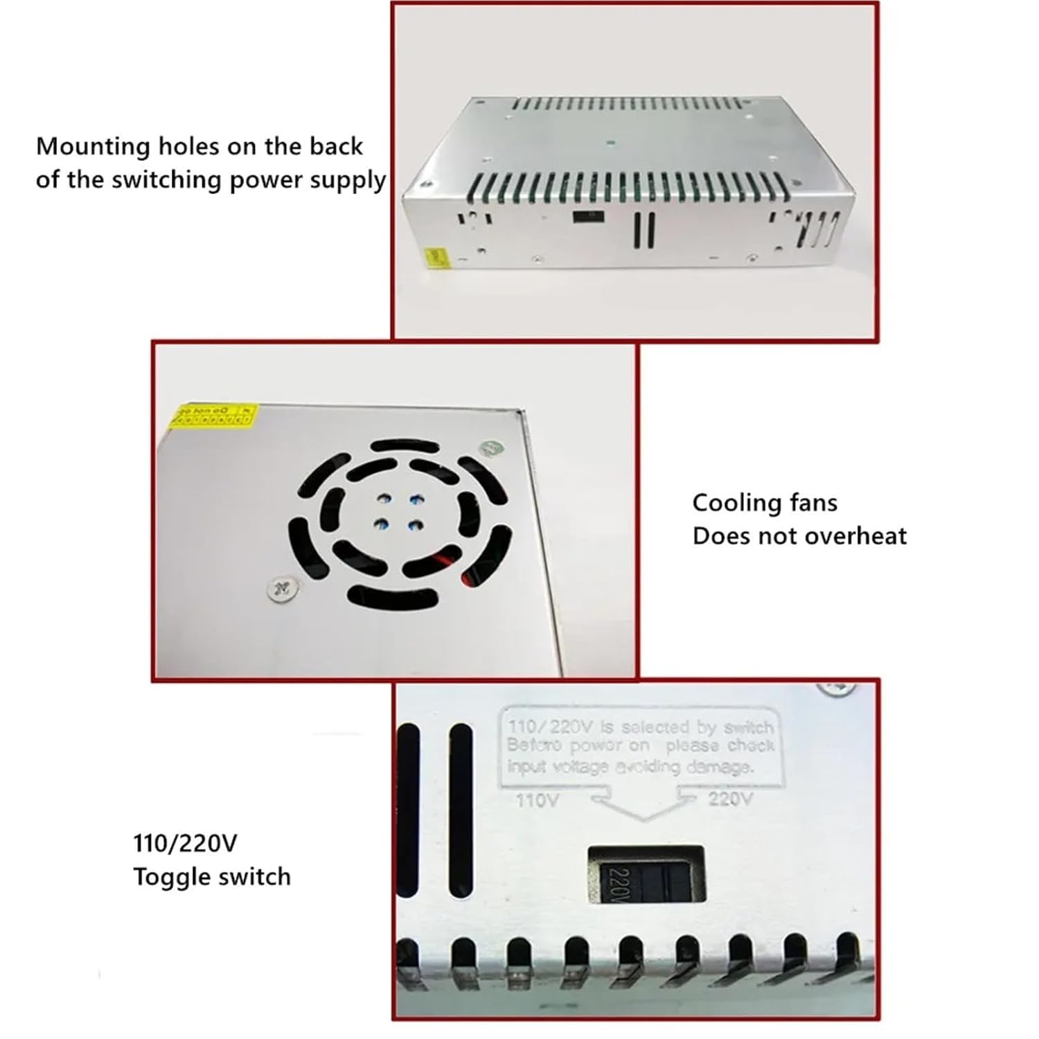 Transformer AC 220V to DC 12V 24V 36V 48V Switching Power Supply Source 360W 400W 500W 600W SMPS 1Pcs(24V,360W)
