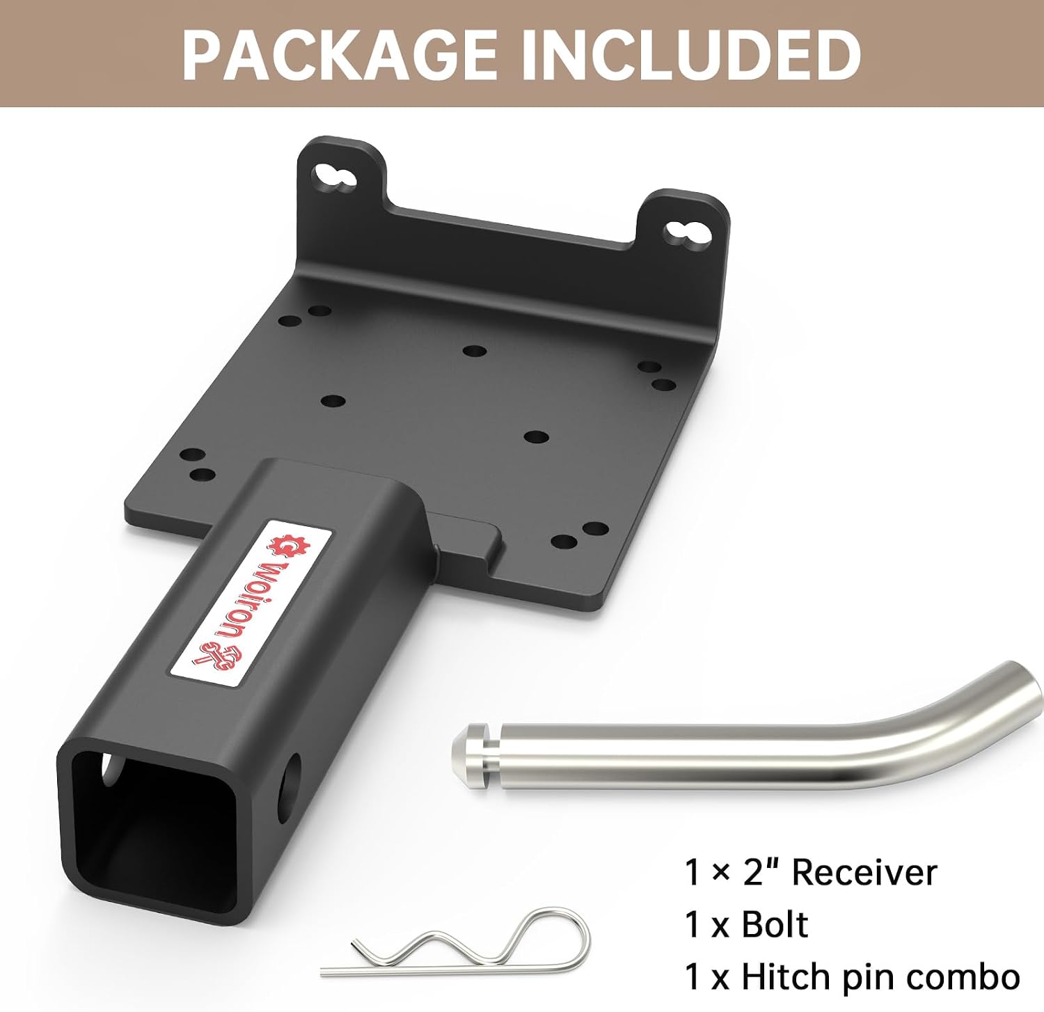 Universal 2" Receiver Trailer Hitch Winch Mount Plate ,Winch Mounting Bracket,Winch Mounting Plate (Balck)