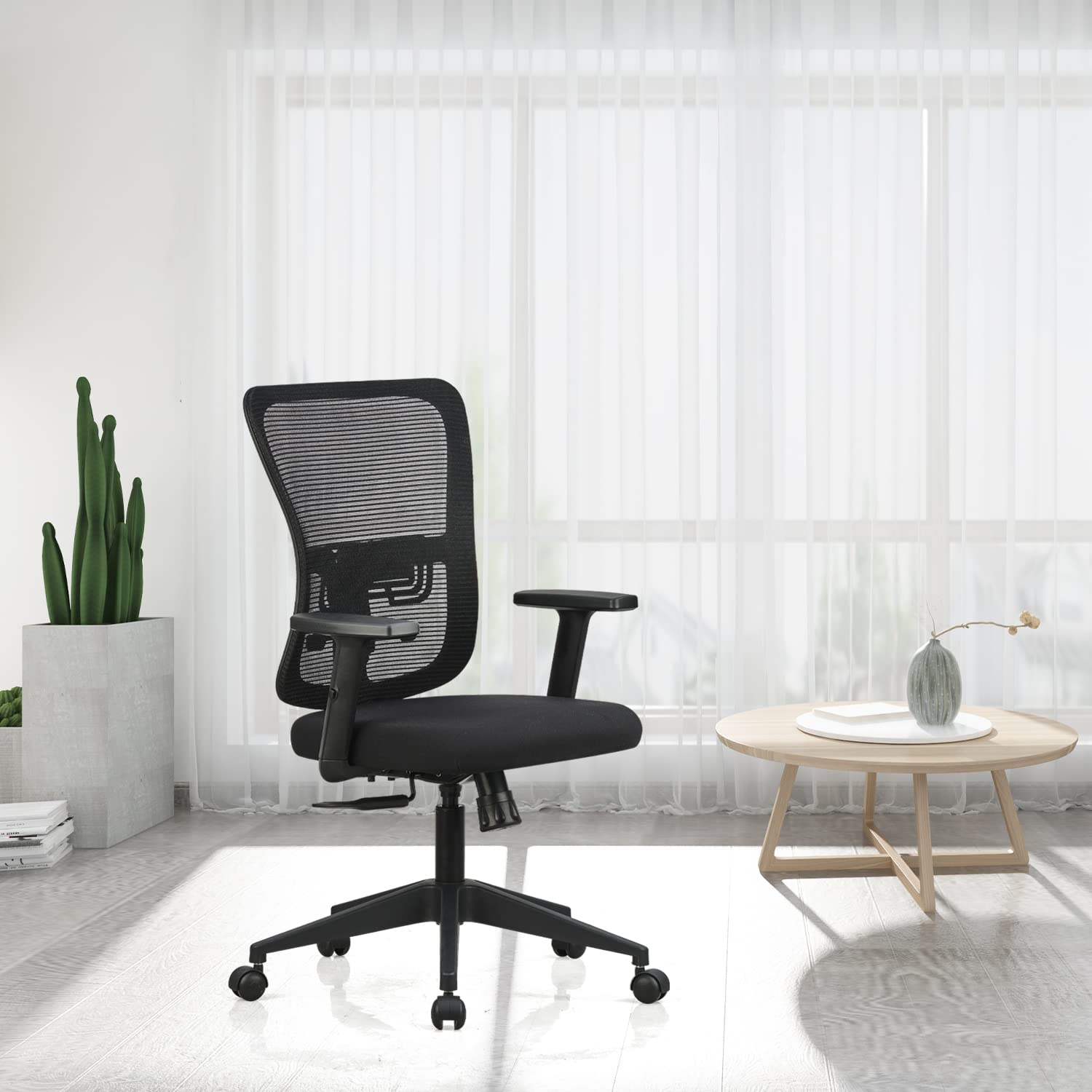 Featherlite Allworks (Black) (Mid Back) : Amazon.in: Home & Kitchen