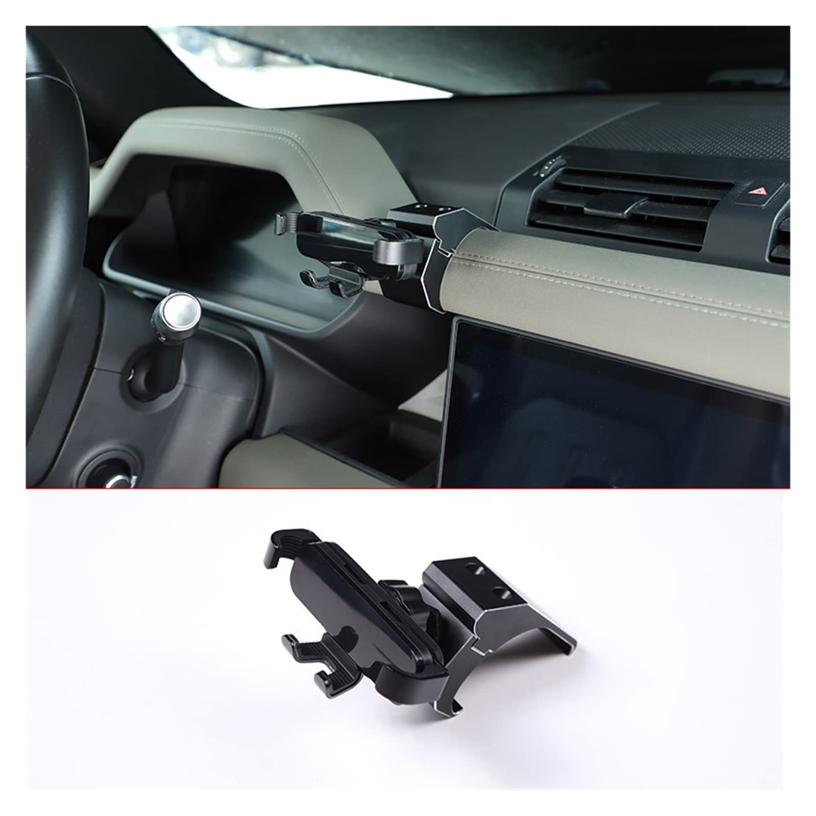 Kompatibel mit Land Rover Defender 110 2020–2022, Aluminiumlegierung, Auto-Zentralsteuerung, Handyhalterung, Intercom-Halterung, Autozubehör (Color : Style A)