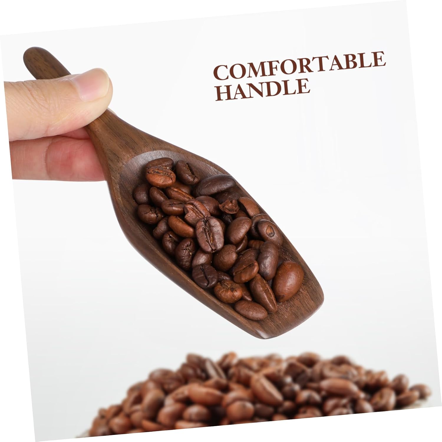 1piece Practical Bean Spoon Small Wooden Scoop for Tea Coffee Versatile Tea Spoon for Home Restaurant
