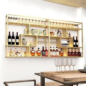Porte - bouteille mural industriel, cadre en fer de 3 couches, présentoir à vin pour la décoration de la maison, bar, restaurant et cuisine, Noir,100 * 15 * 80cm Porte - bouteille mural industriel, cadre en fer de 3 couches, présentoir à vin pour la décoration de la maison, bar, restaurant et cuisine, Noir,100 * 15 * 80cm