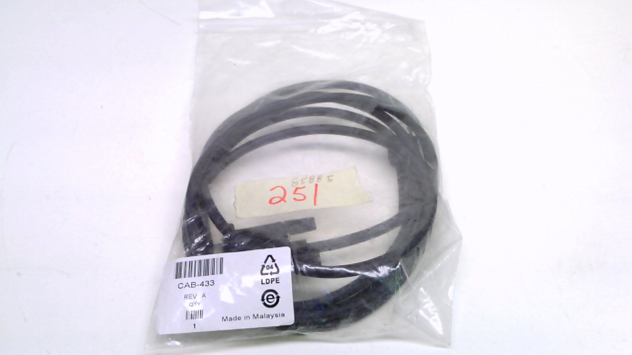 Datalogic CAB-433 RS232 9-PIN FEMALE STRAIGHT 6' POT PS 8300/8500